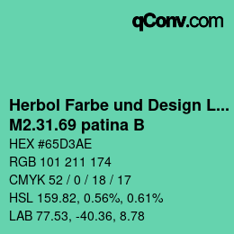 カラーコード: Herbol Farbe und Design Lacke - M2.31.69 patina B | qconv.com