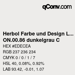 Farbcode: Herbol Farbe und Design Lacke - ON.00.86 dunkelgrau C | qconv.com