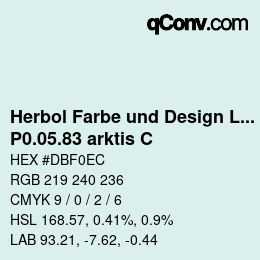 カラーコード: Herbol Farbe und Design Lacke - P0.05.83 arktis C | qconv.com