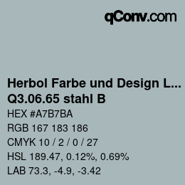 Farbcode: Herbol Farbe und Design Lacke - Q3.06.65 stahl B | qconv.com