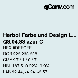 Farbcode: Herbol Farbe und Design Lacke - Q8.04.83 azur C | qconv.com