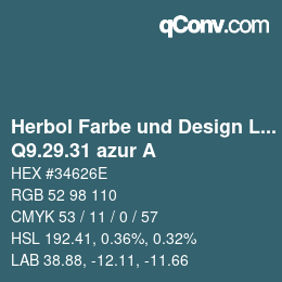 Farbcode: Herbol Farbe und Design Lacke - Q9.29.31 azur A | qconv.com