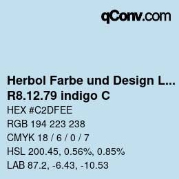Code couleur: Herbol Farbe und Design Lacke - R8.12.79 indigo C | qconv.com