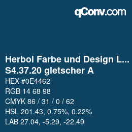 Code couleur: Herbol Farbe und Design Lacke - S4.37.20 gletscher A | qconv.com