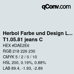 カラーコード: Herbol Farbe und Design Lacke - T1.05.81 jeans C | qconv.com