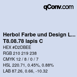 カラーコード: Herbol Farbe und Design Lacke - T8.08.78 lapis C | qconv.com