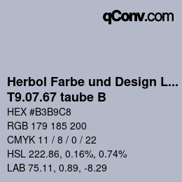 カラーコード: Herbol Farbe und Design Lacke - T9.07.67 taube B | qconv.com