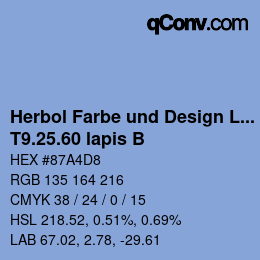 Code couleur: Herbol Farbe und Design Lacke - T9.25.60 lapis B | qconv.com