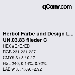 Code couleur: Herbol Farbe und Design Lacke - UN.03.83 flieder C | qconv.com
