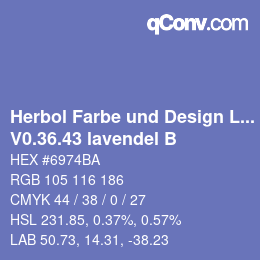 カラーコード: Herbol Farbe und Design Lacke - V0.36.43 lavendel B | qconv.com