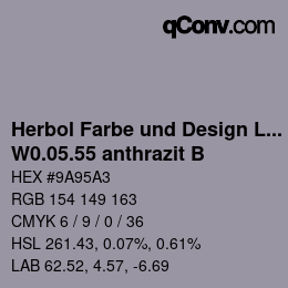 Code couleur: Herbol Farbe und Design Lacke - W0.05.55 anthrazit B | qconv.com