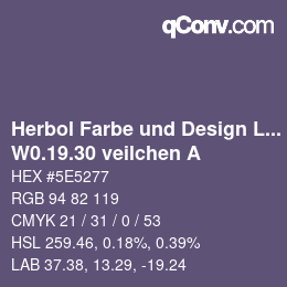 Farbcode: Herbol Farbe und Design Lacke - W0.19.30 veilchen A | qconv.com