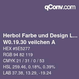 Farbcode: Herbol Farbe und Design Lacke - W0.19.30 veilchen A | qconv.com