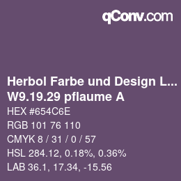 カラーコード: Herbol Farbe und Design Lacke - W9.19.29 pflaume A | qconv.com