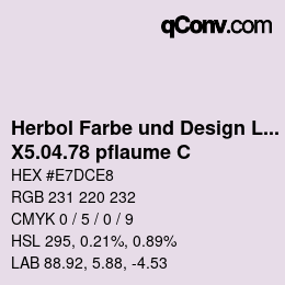 カラーコード: Herbol Farbe und Design Lacke - X5.04.78 pflaume C | qconv.com