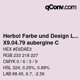 Farbcode: Herbol Farbe und Design Lacke - X9.04.79 aubergine C | qconv.com