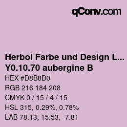 Farbcode: Herbol Farbe und Design Lacke - Y0.10.70 aubergine B | qconv.com