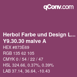 Farbcode: Herbol Farbe und Design Lacke - Y9.30.30 malve A | qconv.com