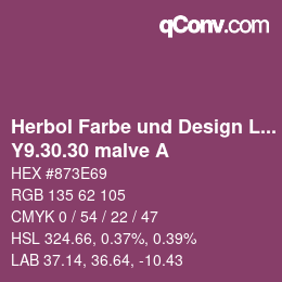 Code couleur: Herbol Farbe und Design Lacke - Y9.30.30 malve A | qconv.com