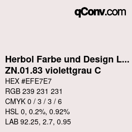 Farbcode: Herbol Farbe und Design Lacke - ZN.01.83 violettgrau C | qconv.com