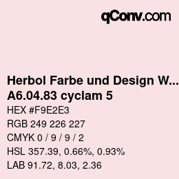 Code couleur: Herbol Farbe und Design Wandfarbe - A6.04.83 cyclam 5 | qconv.com