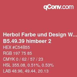 カラーコード: Herbol Farbe und Design Wandfarbe - B5.49.39 himbeer 2 | qconv.com