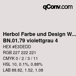カラーコード: Herbol Farbe und Design Wandfarbe - BN.01.79 violettgrau 4 | qconv.com