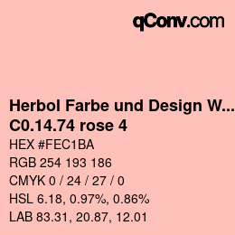 カラーコード: Herbol Farbe und Design Wandfarbe - C0.14.74 rose 4 | qconv.com