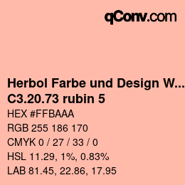 カラーコード: Herbol Farbe und Design Wandfarbe - C3.20.73 rubin 5 | qconv.com