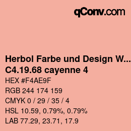 Farbcode: Herbol Farbe und Design Wandfarbe - C4.19.68 cayenne 4 | qconv.com