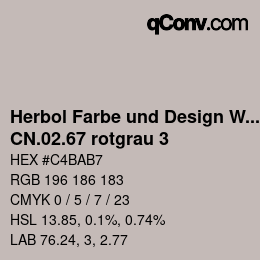 Code couleur: Herbol Farbe und Design Wandfarbe - CN.02.67 rotgrau 3 | qconv.com