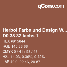 カラーコード: Herbol Farbe und Design Wandfarbe - D0.38.32 lachs 1 | qconv.com