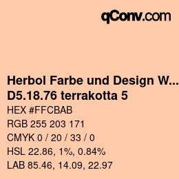 カラーコード: Herbol Farbe und Design Wandfarbe - D5.18.76 terrakotta 5 | qconv.com