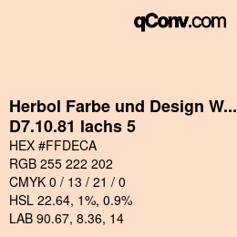 カラーコード: Herbol Farbe und Design Wandfarbe - D7.10.81 lachs 5 | qconv.com