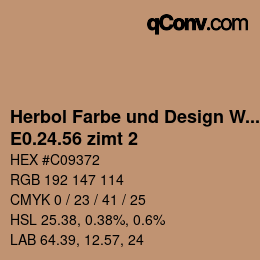 Farbcode: Herbol Farbe und Design Wandfarbe - E0.24.56 zimt 2 | qconv.com