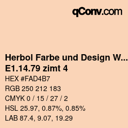 カラーコード: Herbol Farbe und Design Wandfarbe - E1.14.79 zimt 4 | qconv.com