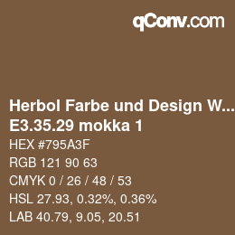 Farbcode: Herbol Farbe und Design Wandfarbe - E3.35.29 mokka 1 | qconv.com