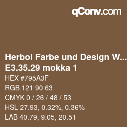 Farbcode: Herbol Farbe und Design Wandfarbe - E3.35.29 mokka 1 | qconv.com