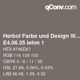 カラーコード: Herbol Farbe und Design Wandfarbe - E4.06.35 lehm 1 | qconv.com