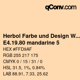 カラーコード: Herbol Farbe und Design Wandfarbe - E4.19.80 mandarine 5 | qconv.com