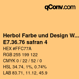 カラーコード: Herbol Farbe und Design Wandfarbe - E7.36.76 safran 4 | qconv.com