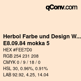 カラーコード: Herbol Farbe und Design Wandfarbe - E8.09.84 mokka 5 | qconv.com