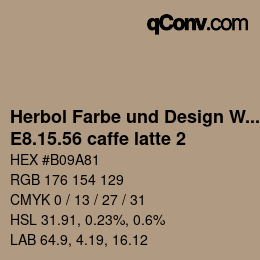 Farbcode: Herbol Farbe und Design Wandfarbe - E8.15.56 caffe latte 2 | qconv.com