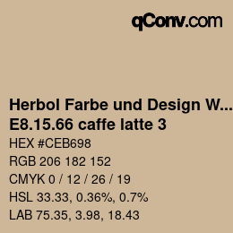 カラーコード: Herbol Farbe und Design Wandfarbe - E8.15.66 caffe latte 3 | qconv.com