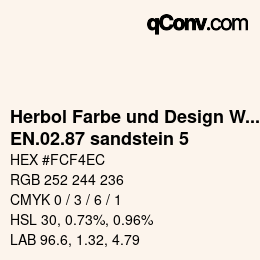 Farbcode: Herbol Farbe und Design Wandfarbe - EN.02.87 sandstein 5 | qconv.com