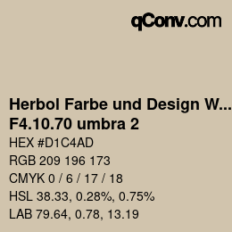 Code couleur: Herbol Farbe und Design Wandfarbe - F4.10.70 umbra 2 | qconv.com