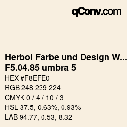 カラーコード: Herbol Farbe und Design Wandfarbe - F5.04.85 umbra 5 | qconv.com