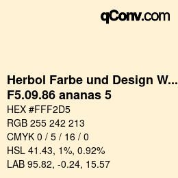 Farbcode: Herbol Farbe und Design Wandfarbe - F5.09.86 ananas 5 | qconv.com