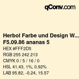 カラーコード: Herbol Farbe und Design Wandfarbe - F5.09.86 ananas 5 | qconv.com