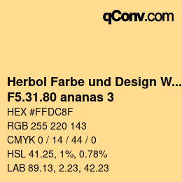 Farbcode: Herbol Farbe und Design Wandfarbe - F5.31.80 ananas 3 | qconv.com